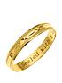  image of love-gold-9ct-yellow-gold-diamond-cut-4mm-wedding-band-with-message-sealed-with-a-kiss