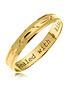  image of love-gold-9ct-yellow-gold-diamond-cut-4mm-wedding-band-with-message-sealed-with-a-kiss