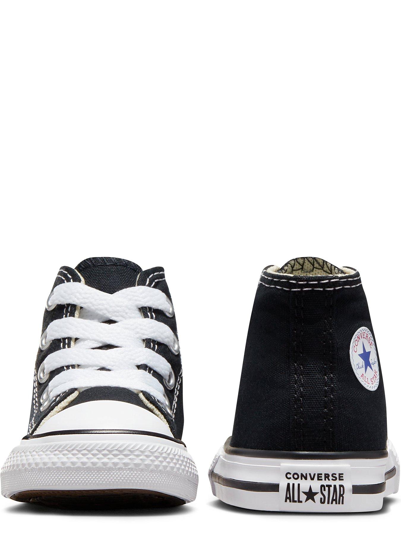 Infant black converse deals sneakers