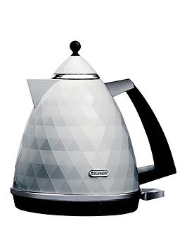 Product photograph of Delonghi Brillante Kettle Kbj3001 W - White from very.co.uk