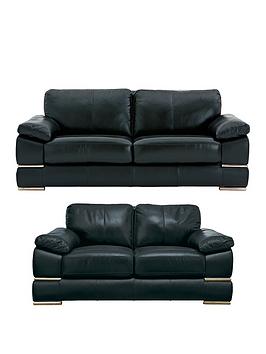 Primo Italian Leather 3 Seater + 2 Seater Sofa Set (Buy And Save!)