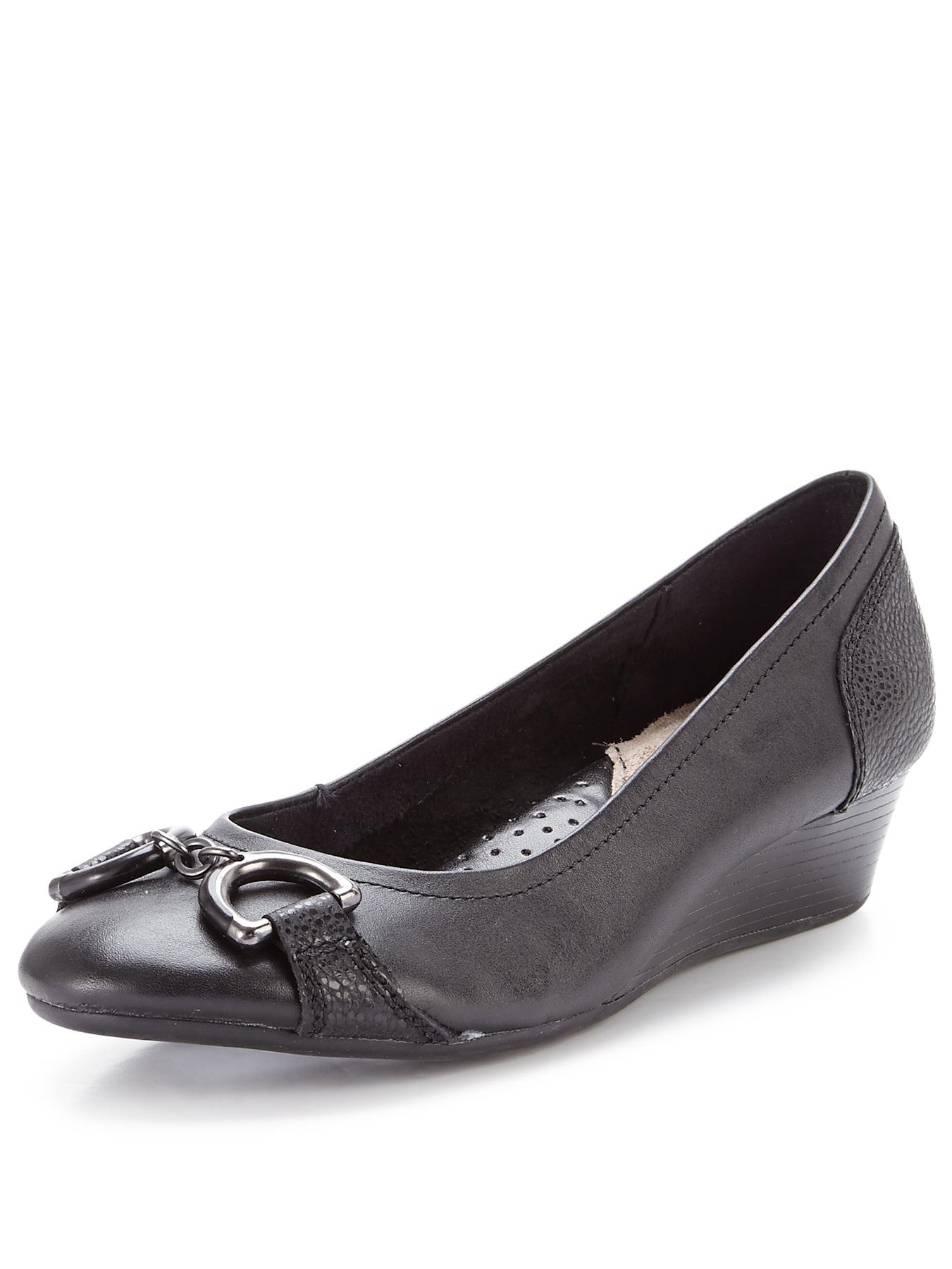 Very, from Littlewoods - Hush Puppies Candid Low Leather Wedge Shoes ...