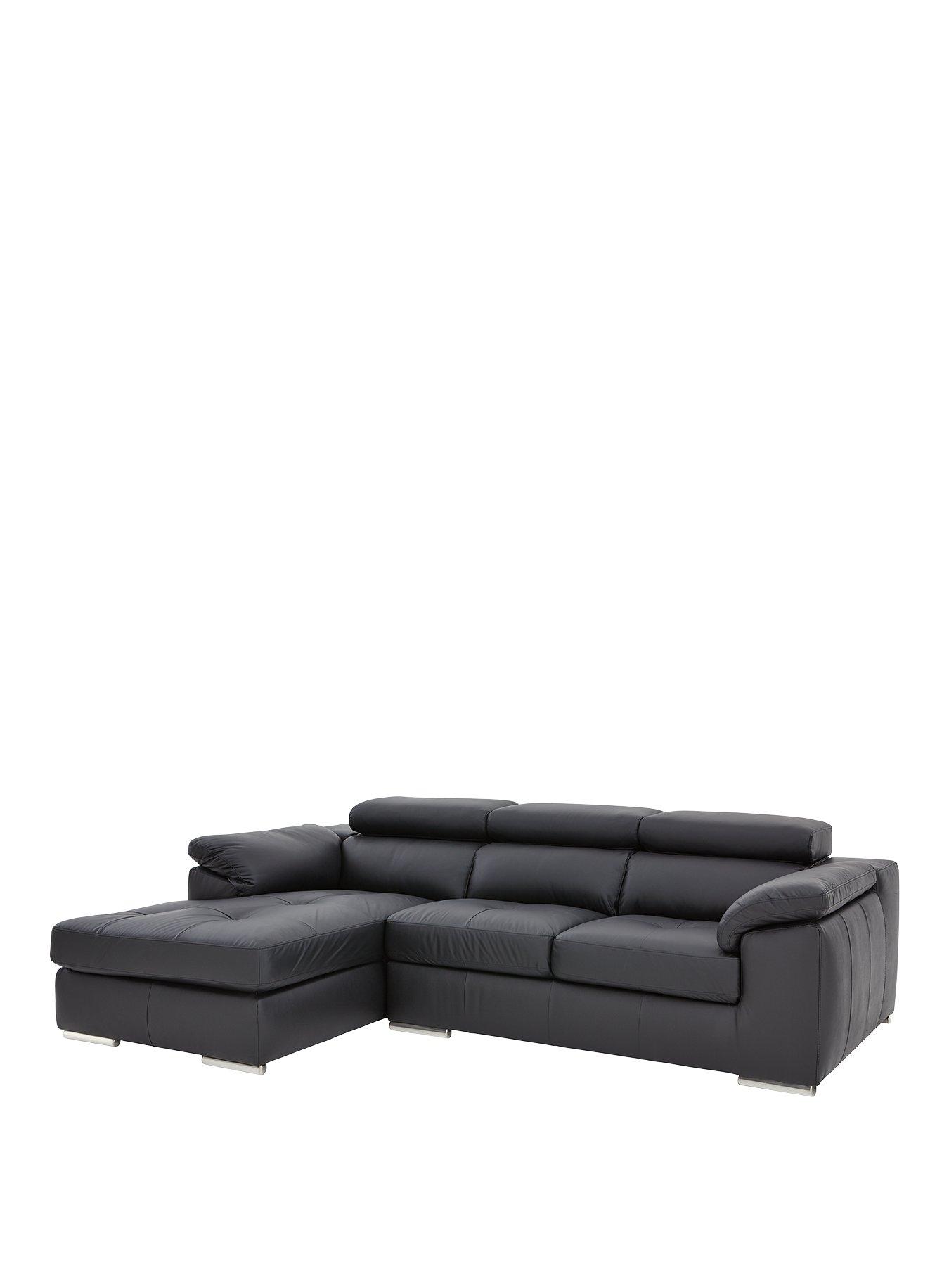 Brady leather deals corner sofa