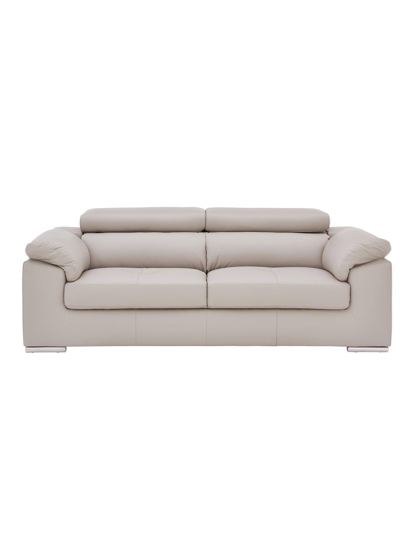 undefined Brady 100% Premium Leather 3 Seater Sofa - FSC® Certified