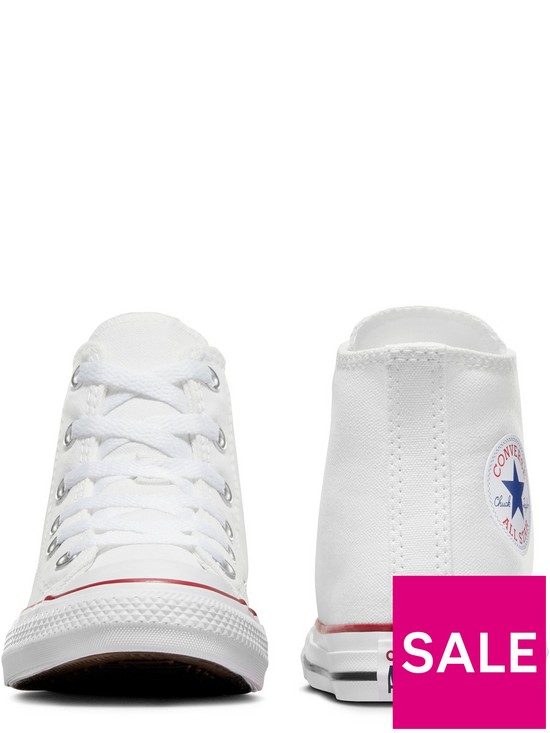 stillFront image of converse-chuck-taylor-all-star-ox-childrens-unisex-trainers--white
