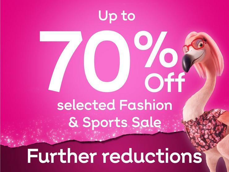 Up to 70% off selected Fashion & Sports Sale
