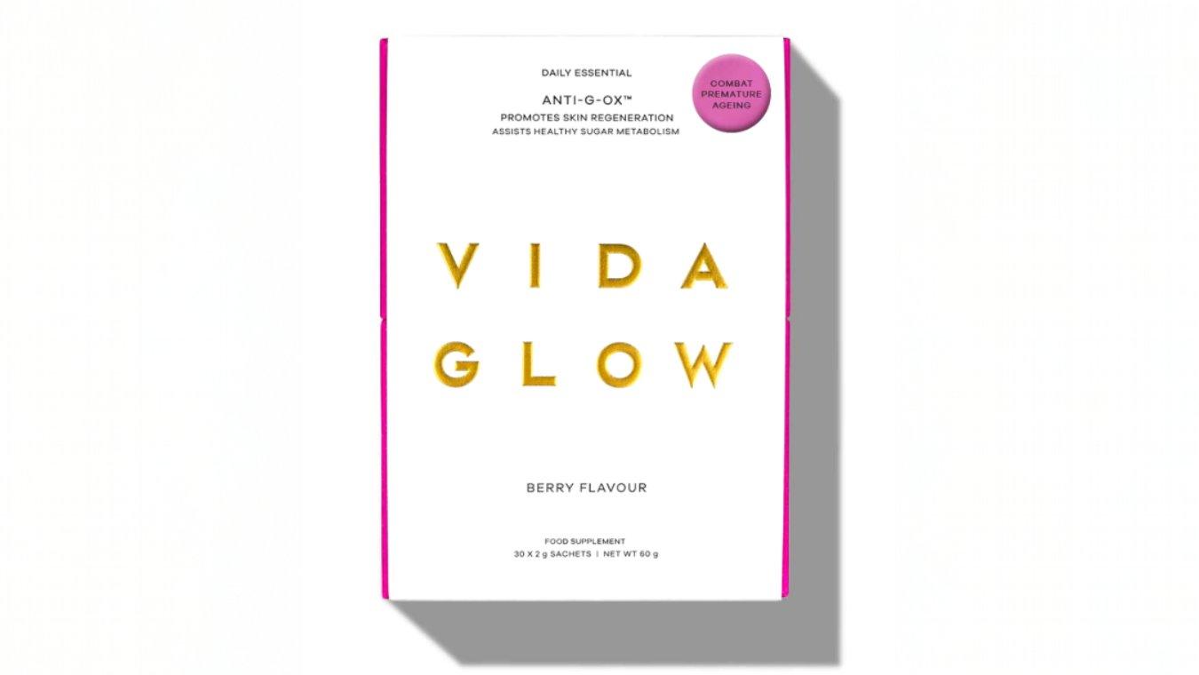 Packet of Vida Glow’s Anti-G-OX Berry Powder Sachets