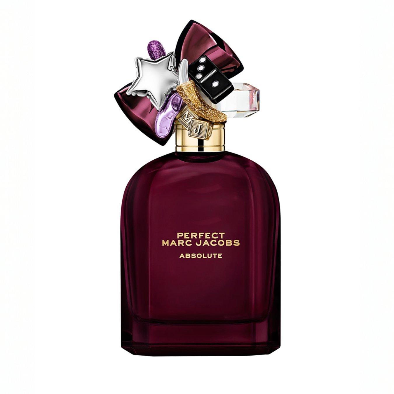 Burgundy bottle of the Marc Jacobs Perfect Absolute perfume
