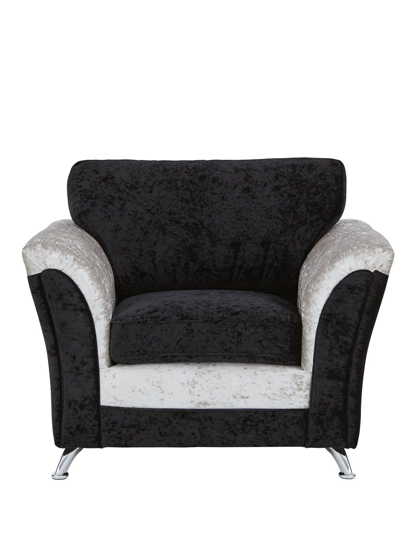 Black fabric armchair hot sale
