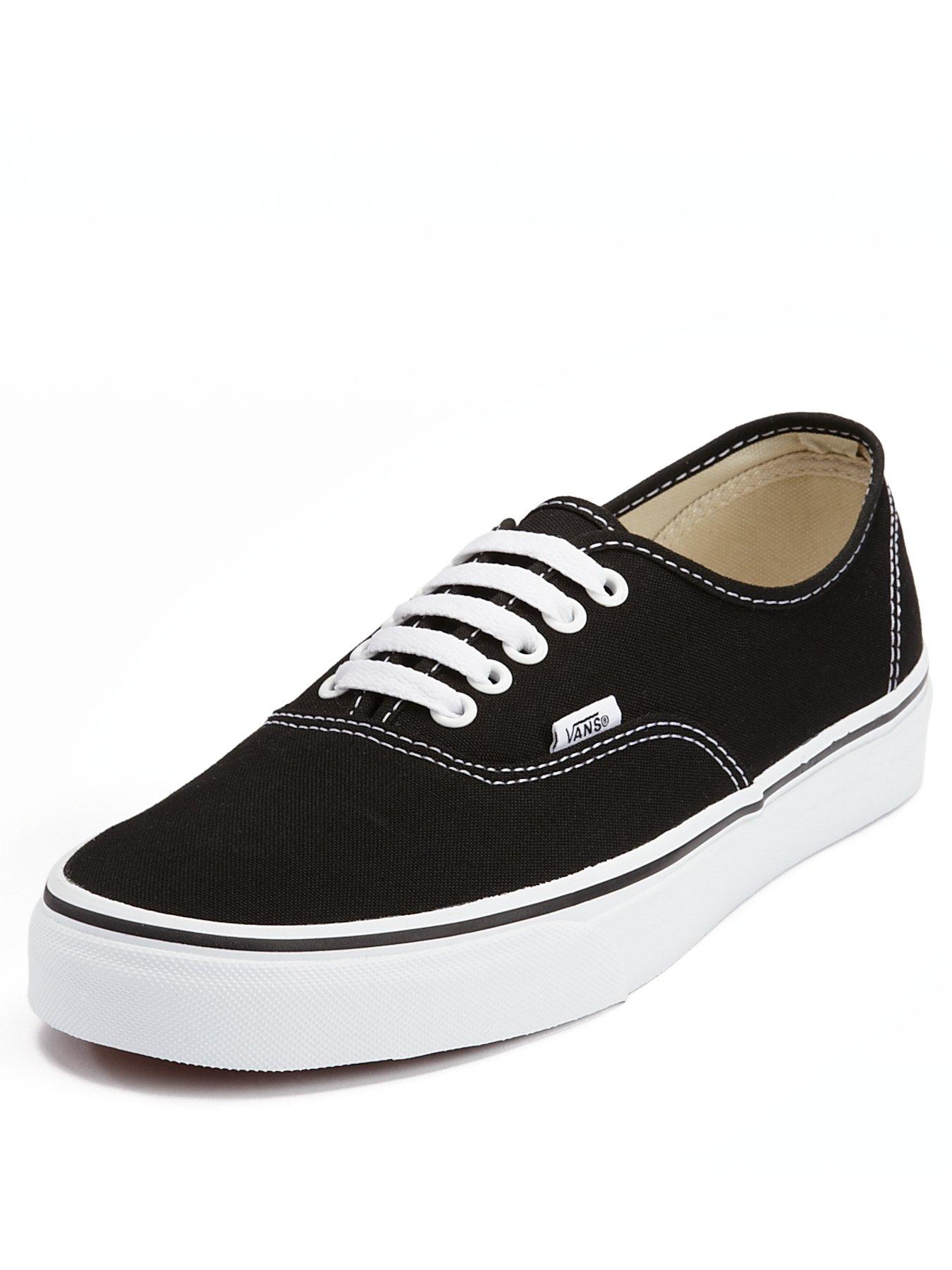 vans authentic plimsolls in black