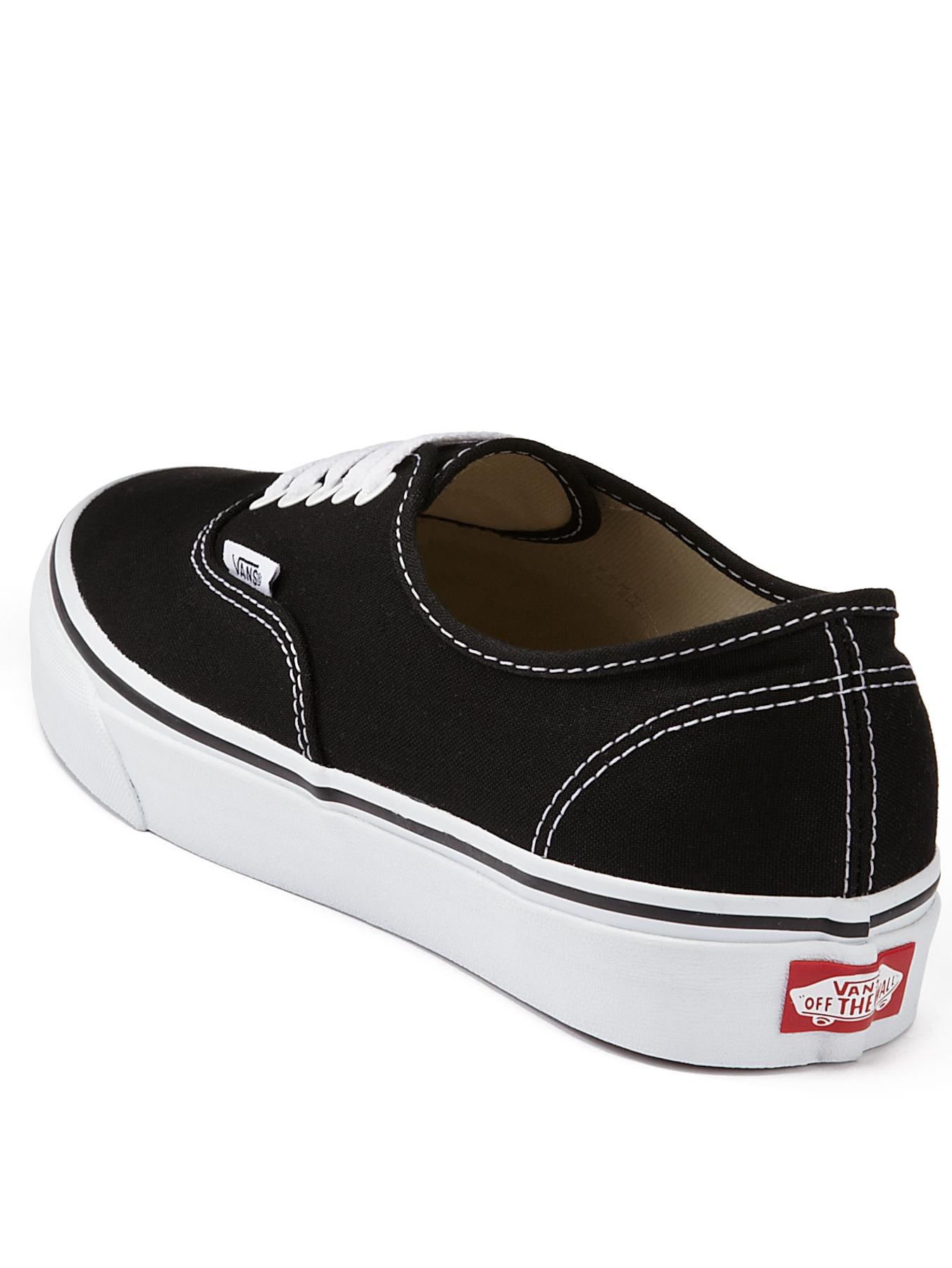 vans authentic plimsolls in black