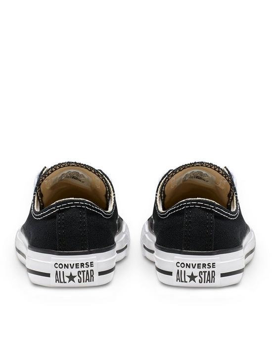 stillFront image of converse-chuck-taylor-all-star-ox-childrens-unisex-trainers--black