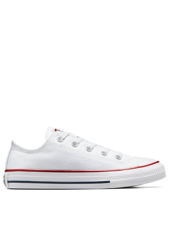 front image of converse-kids-unisex-ox-trainer-white