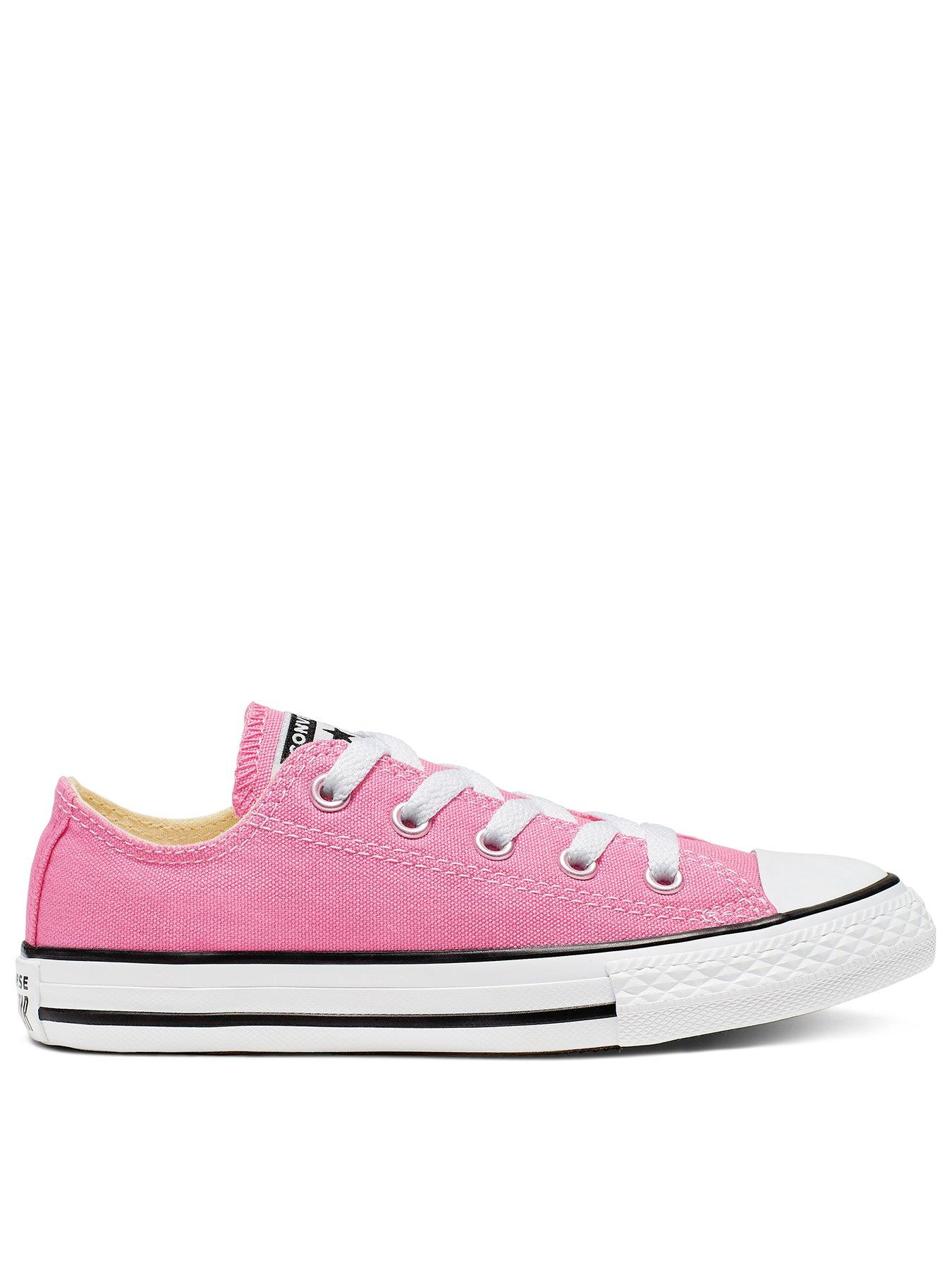 Childrens pink shop converse trainers