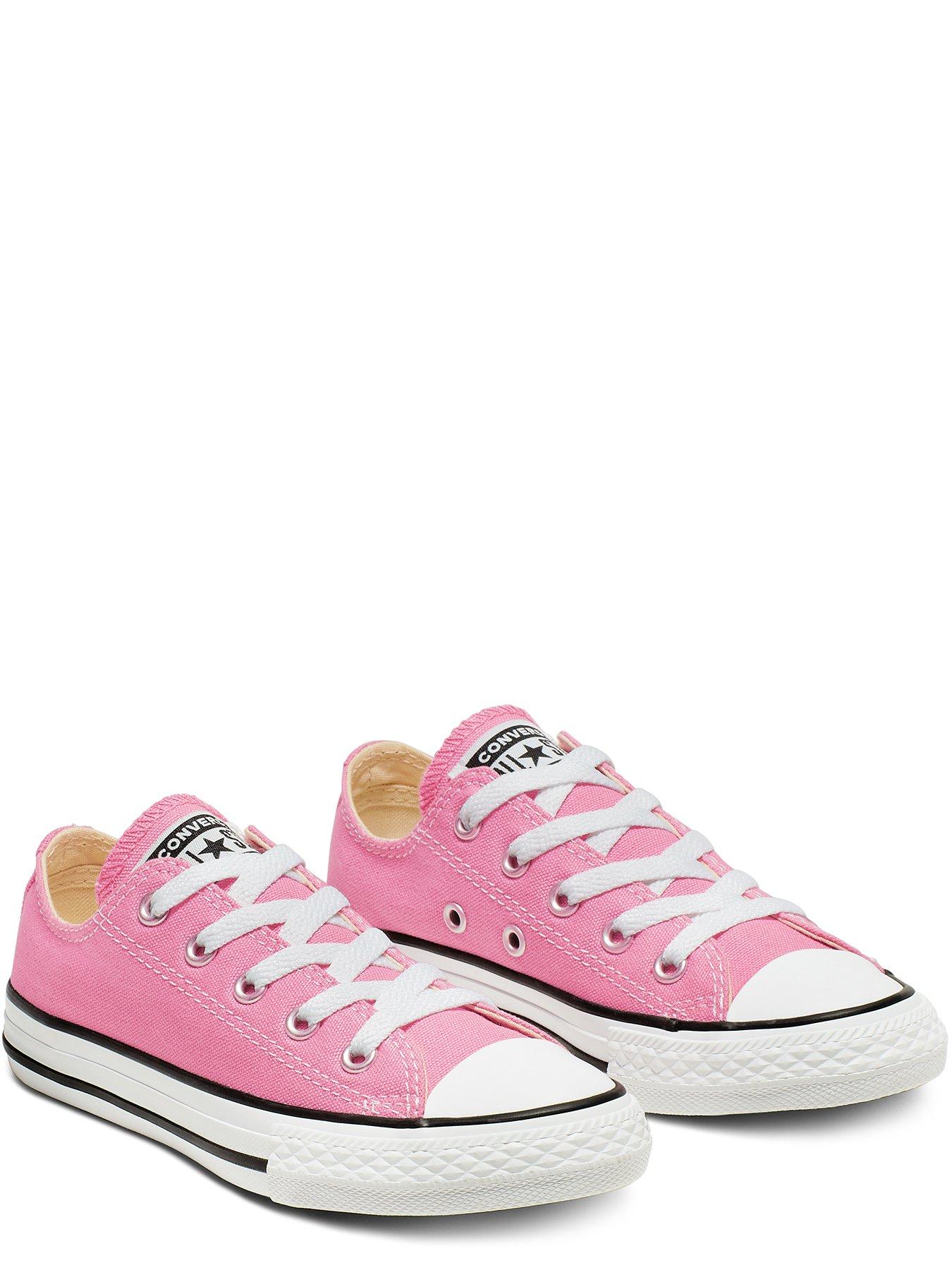 Pink girls deals converse shoes