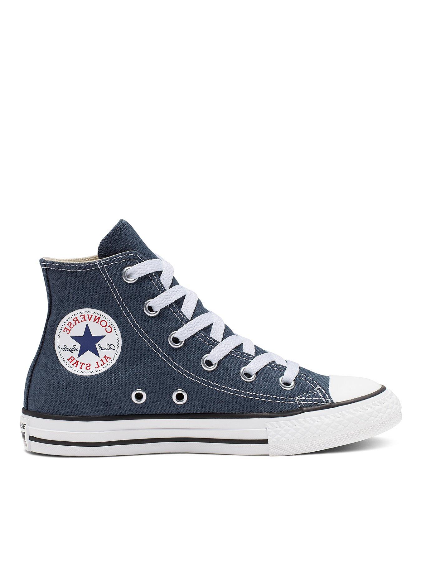 Childrens navy hot sale converse