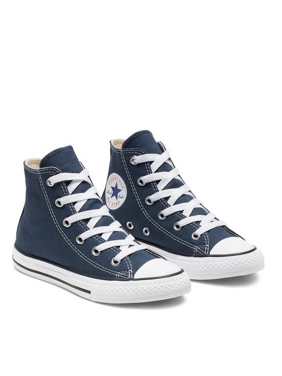 front image of converse-chuck-taylor-all-star-ox-childrens-unisex-trainers--navy