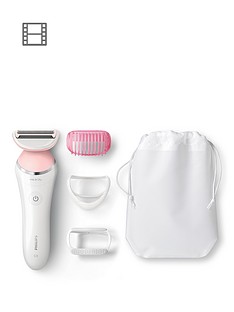 Philips SatinShave Wet and Dry Advanced Electric Ladyshaver with 4 Attachments - BRL140/00