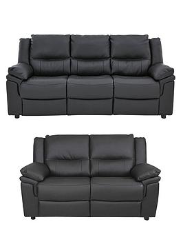 Albion Luxury Faux Leather 3 Seater + 2 Seater Sofa Set (Buy And Save!)