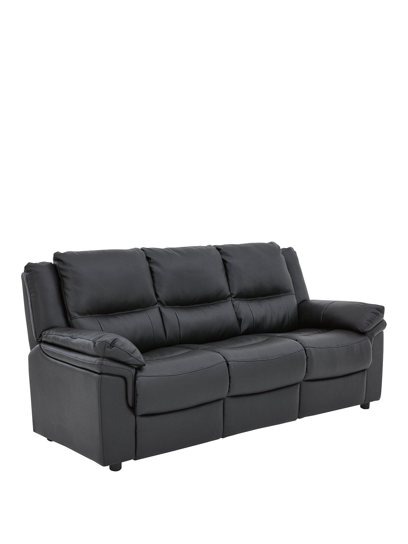 Image 2 of 5 of The Very Collection Albion Luxury Faux Leather High Back 3 Seater&nbsp;+ 2 Seater&nbsp;Sofa Set (Buy and SAVE!)