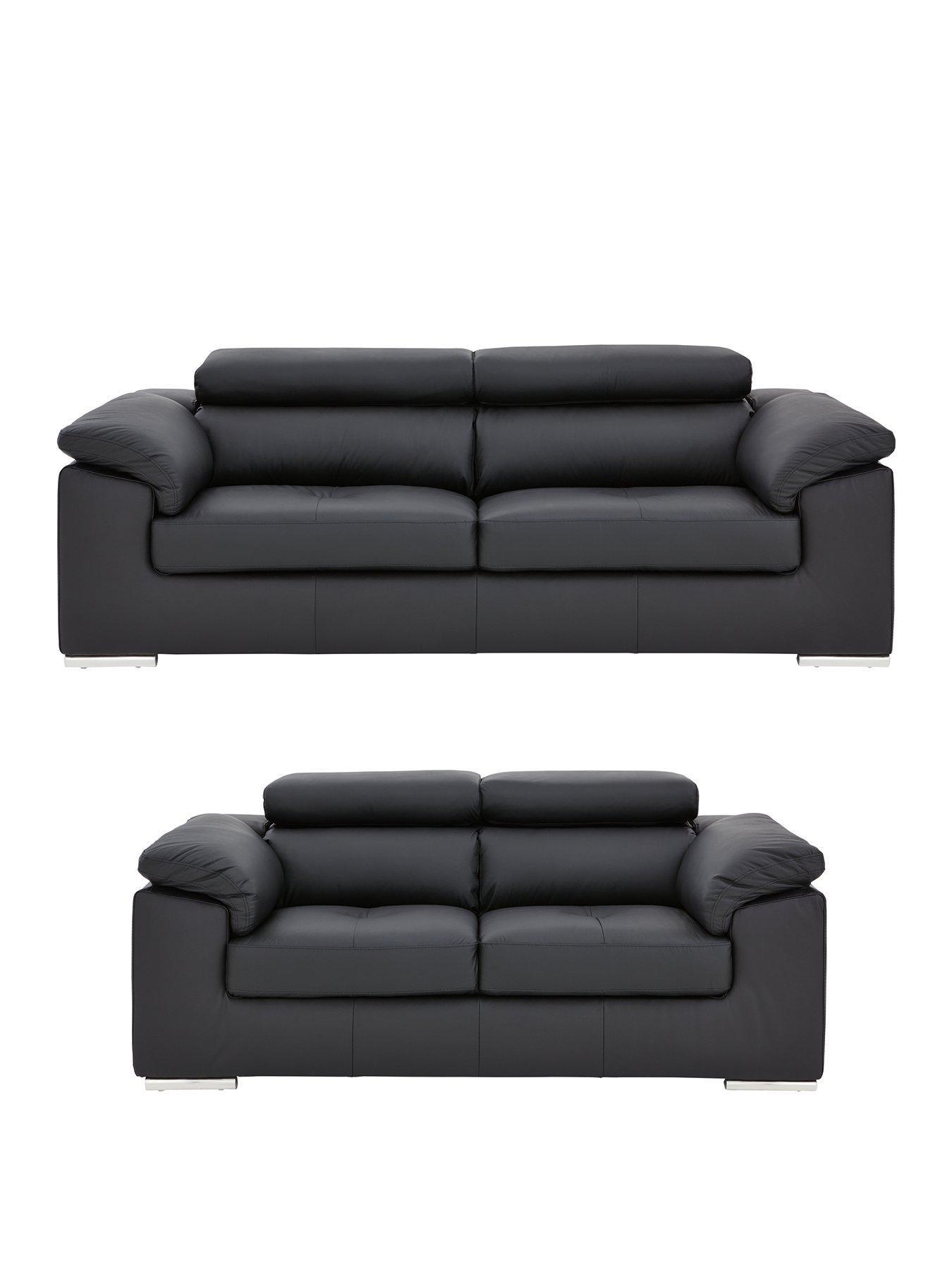undefined Brady 100% Premium Leather 3 Seater + 2 Seater Sofa Set (Buy and SAVE!) - FSC® Certified