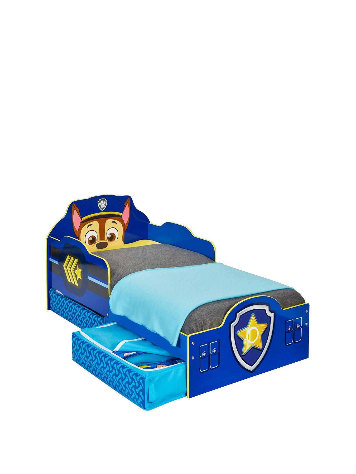 Product photograph of Paw Patrol Chase Toddler Bed With Storage By Hellohome from very.co.uk