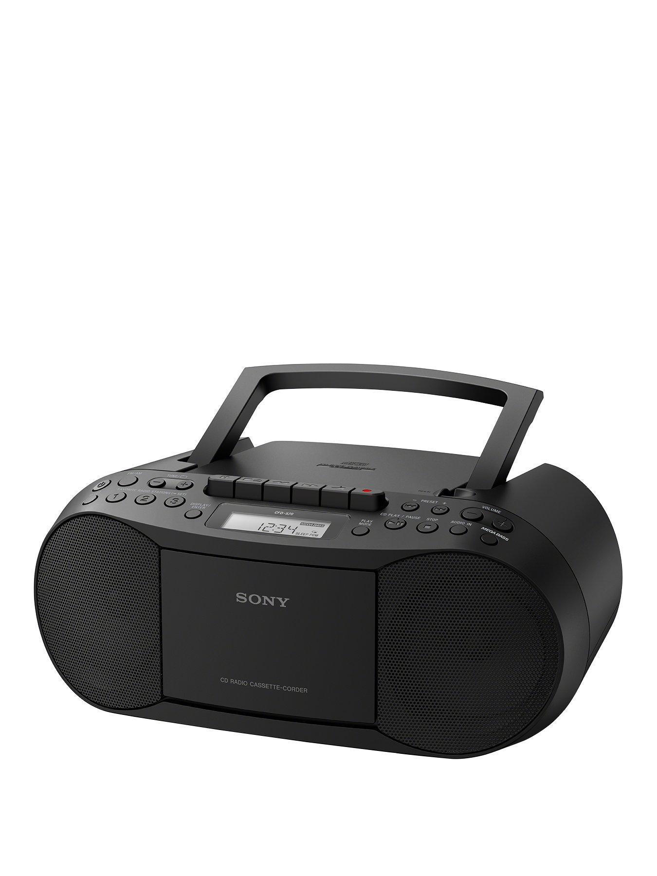 Sony CFD-S70 Portable CD Radio Cassette Player - Black 