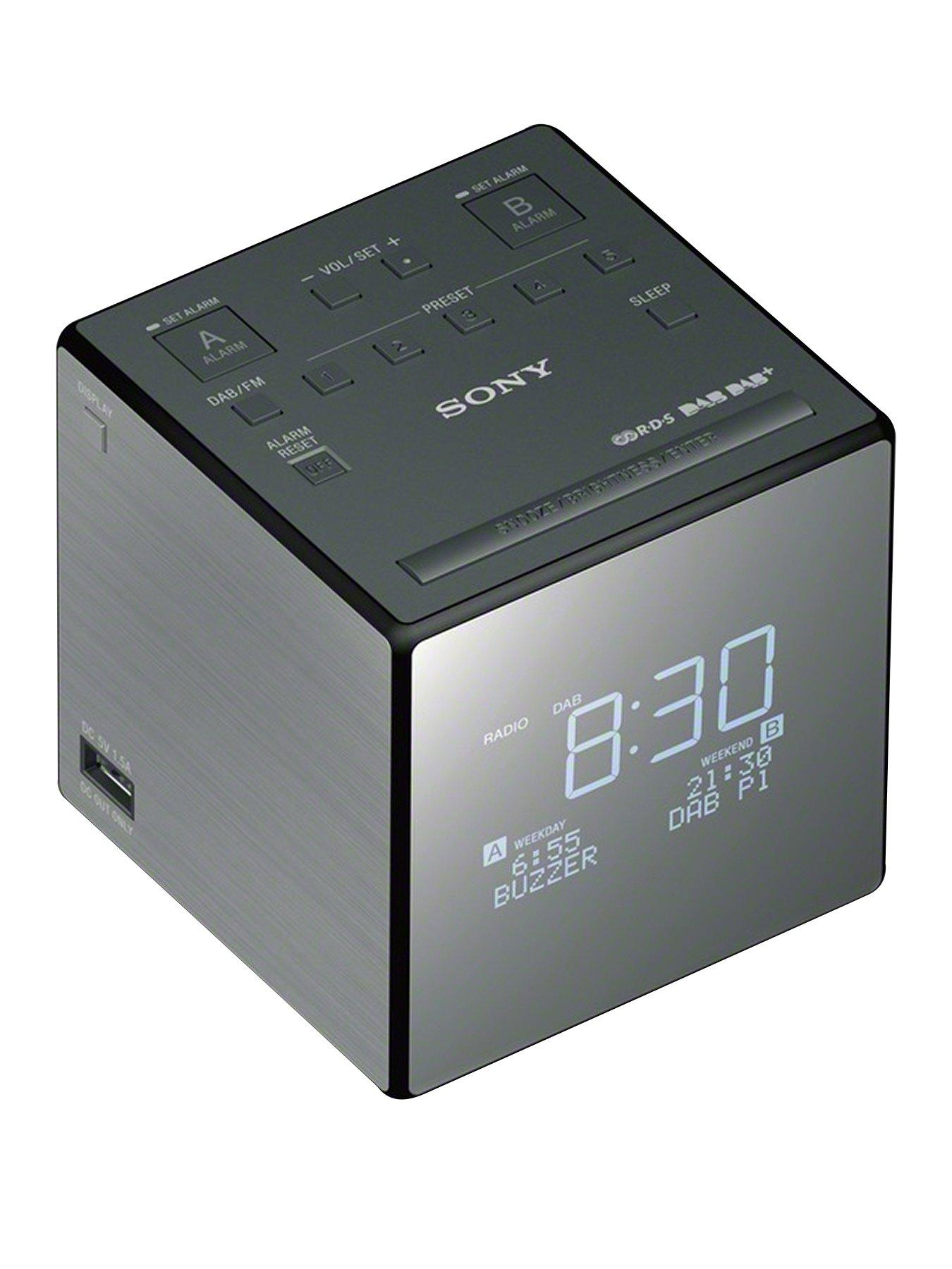 Sony XDRC1DBP Pocket DAB/DAB+ Clock Radio Black very.co.uk