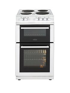 Belling FS50EFDO 50cm Double Oven Electric Cooker with Optional Connection - White