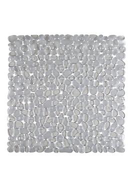 Product photograph of Aqualona Clear Pebbles Shower Mat from very.co.uk
