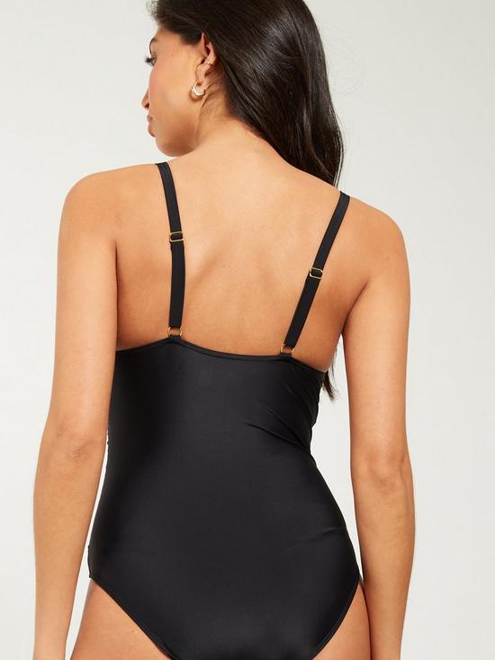 stillFront image of v-by-very-shape-enhancing-epp-swimsuit-black