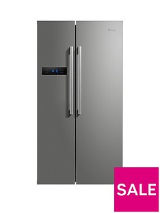 Swan SR70120S 90cm American-Style Double Door Frost-Free Fridge Freezer - Silver
