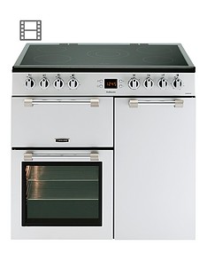Leisure CK90C230S Cookmaster 90cm Electric Range Cooker with Ceramic Hob and Optional Connection - Silver