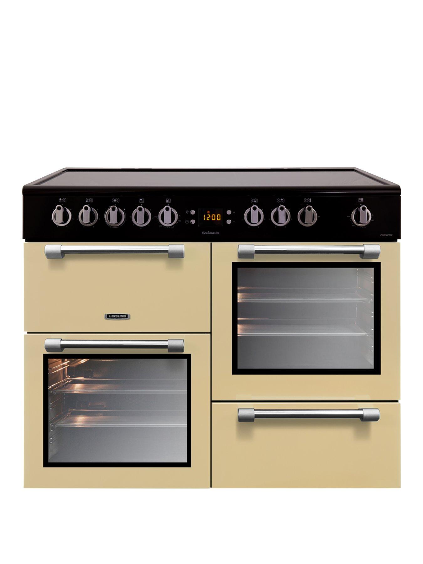 Leisure Ck100C210C Cookmaster 100Cm Electric Range Cooker With Ceramic Hob And Optional Connection - Cream - Cooker Only