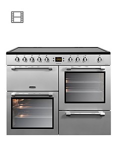 Leisure CK100C210S Cookmaster 100cm Electric Range Cooker with Ceramic Hob and Optional Connection - Silver