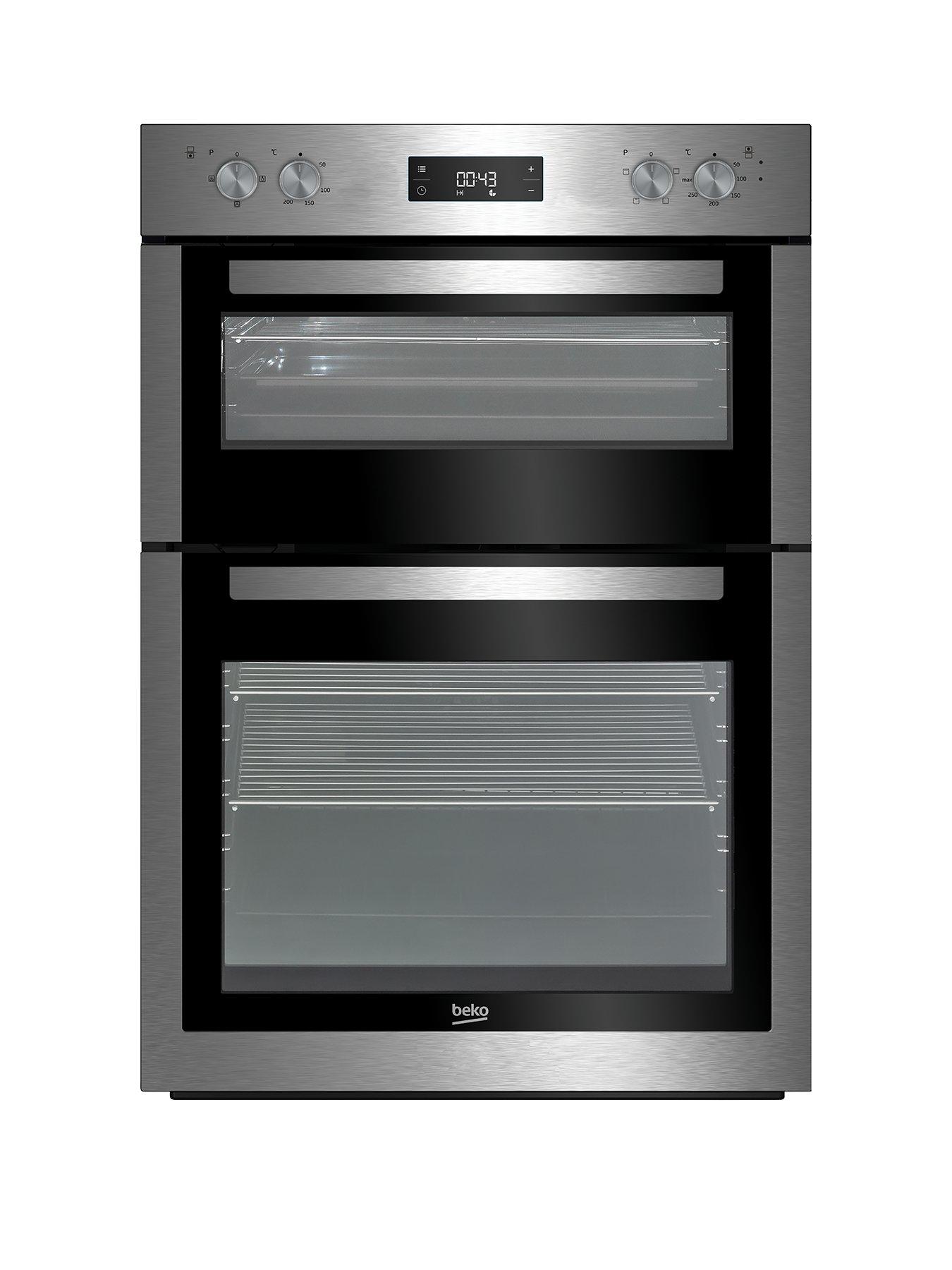 Beko Bdf26300X 60Cm Built-In Double Electric Oven With Connection – Stainless Steel – Oven Only