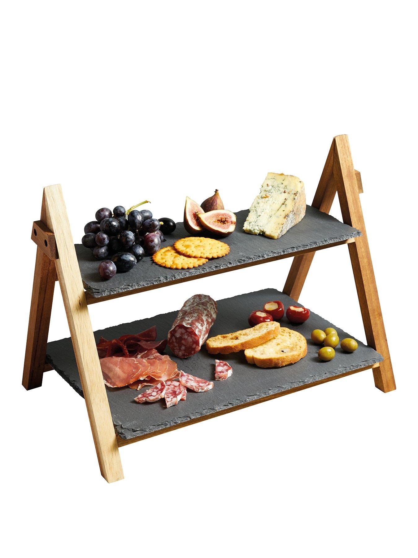 Image 1 of 3 of MasterClass Artes&agrave; Two Tier Serving Stand, 40X30X25Cm