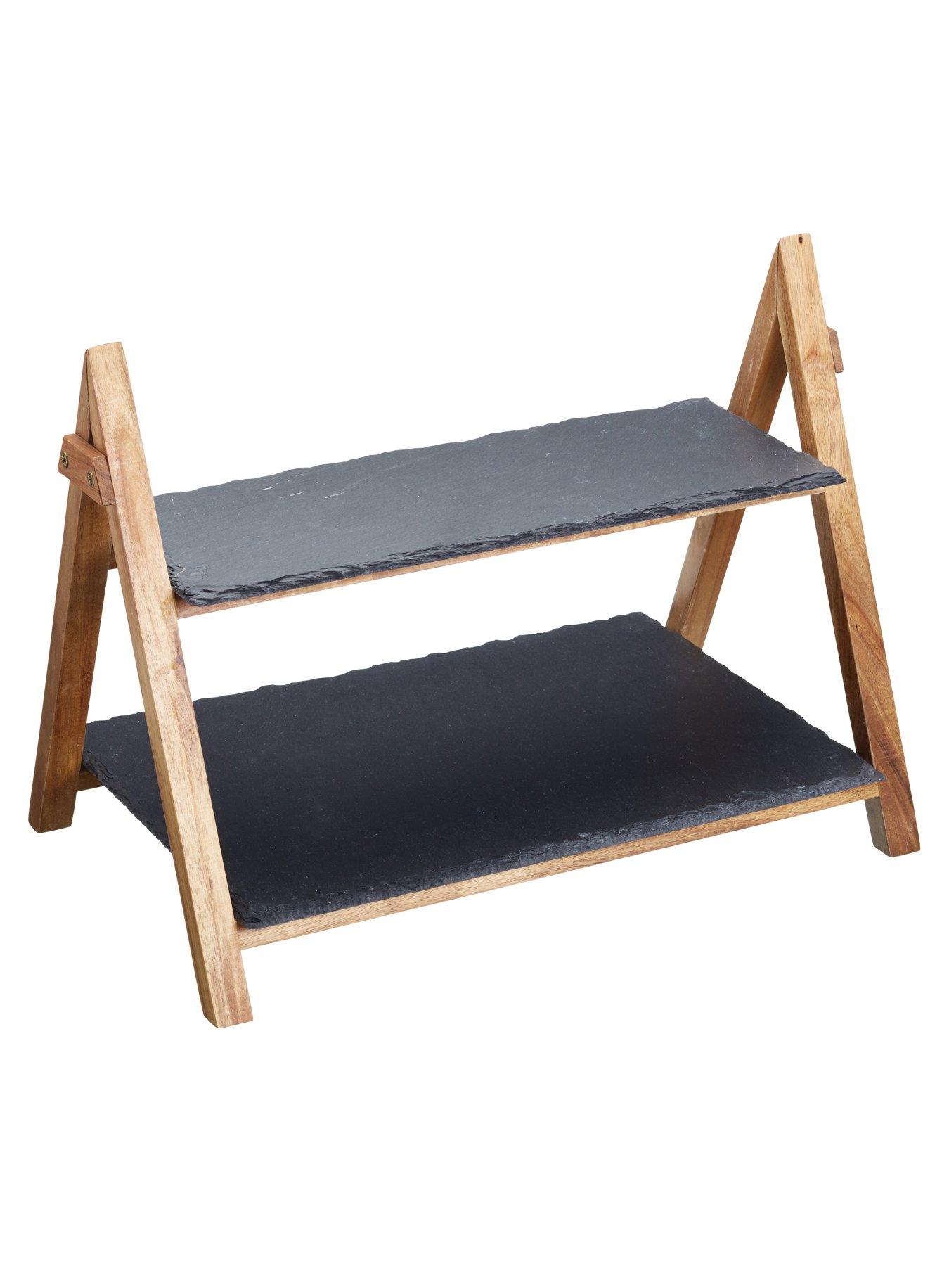 Image 2 of 3 of MasterClass Artes&agrave; Two Tier Serving Stand, 40X30X25Cm