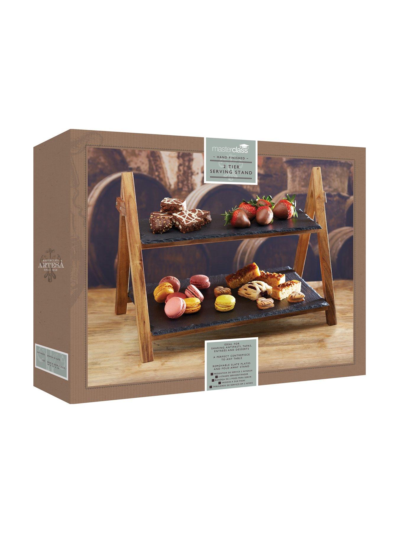 Image 3 of 3 of MasterClass Artes&agrave; Two Tier Serving Stand, 40X30X25Cm
