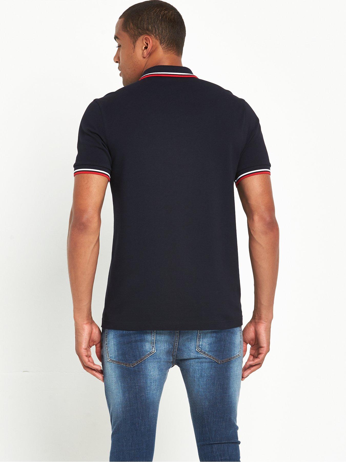 Fred Perry Original Twin Tipped Polo Shirt - Navy | very.co.uk