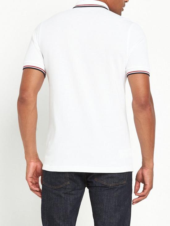 Fred Perry Original Twin Tipped Polo Shirt - White | very.co.uk