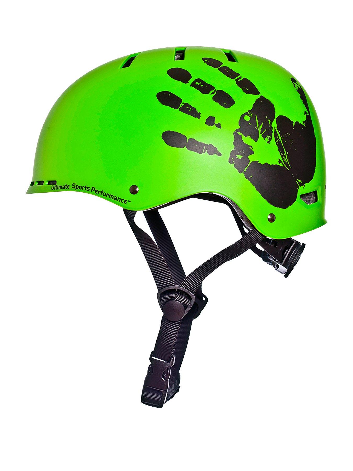 green bmx helmet