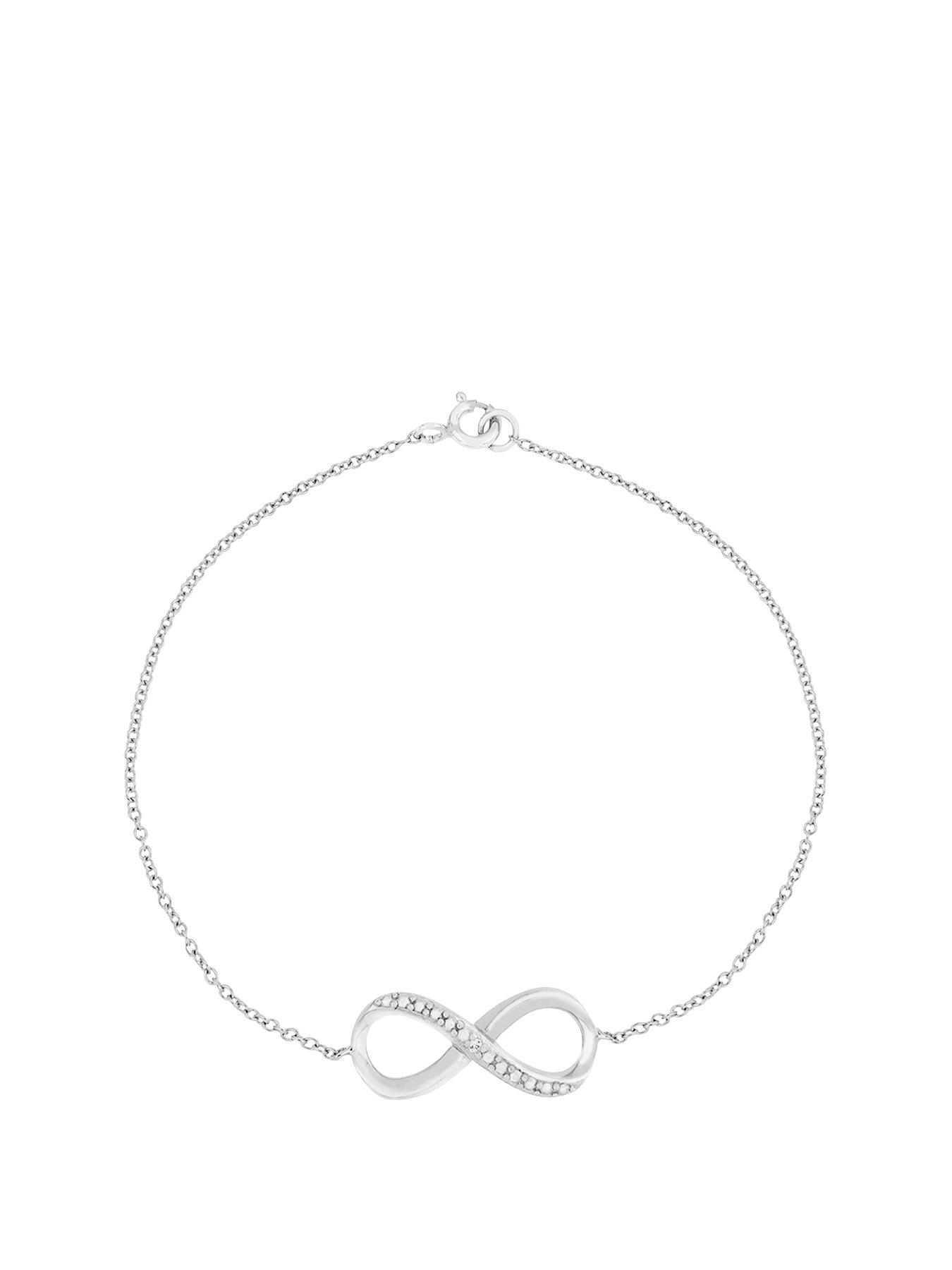 Jewellery & watches Sterling Silver Cubic Zirconia Infinity Bracelet