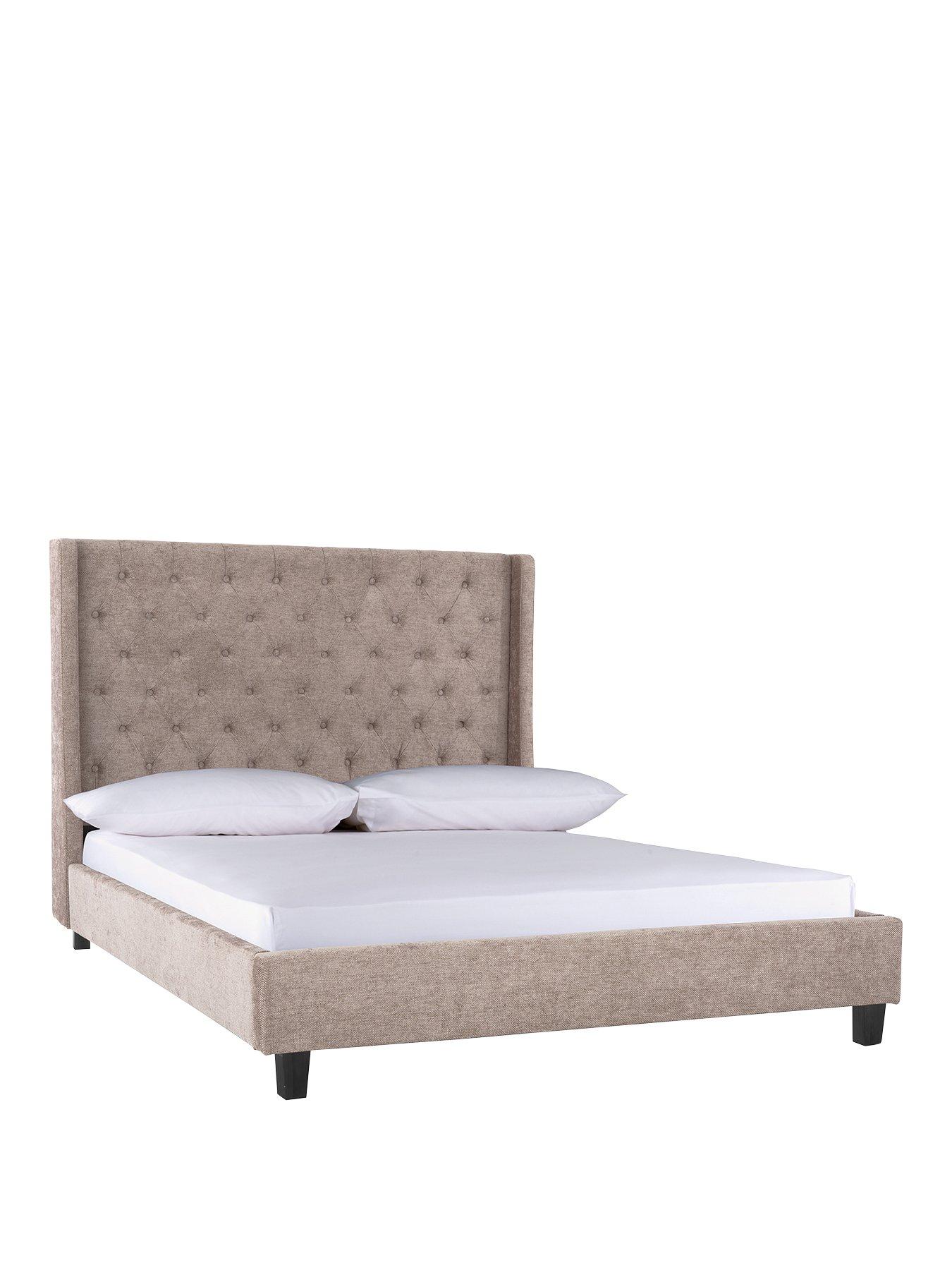 Perrie Fabric Bed And Headboard With Mattress Options Buy And Save