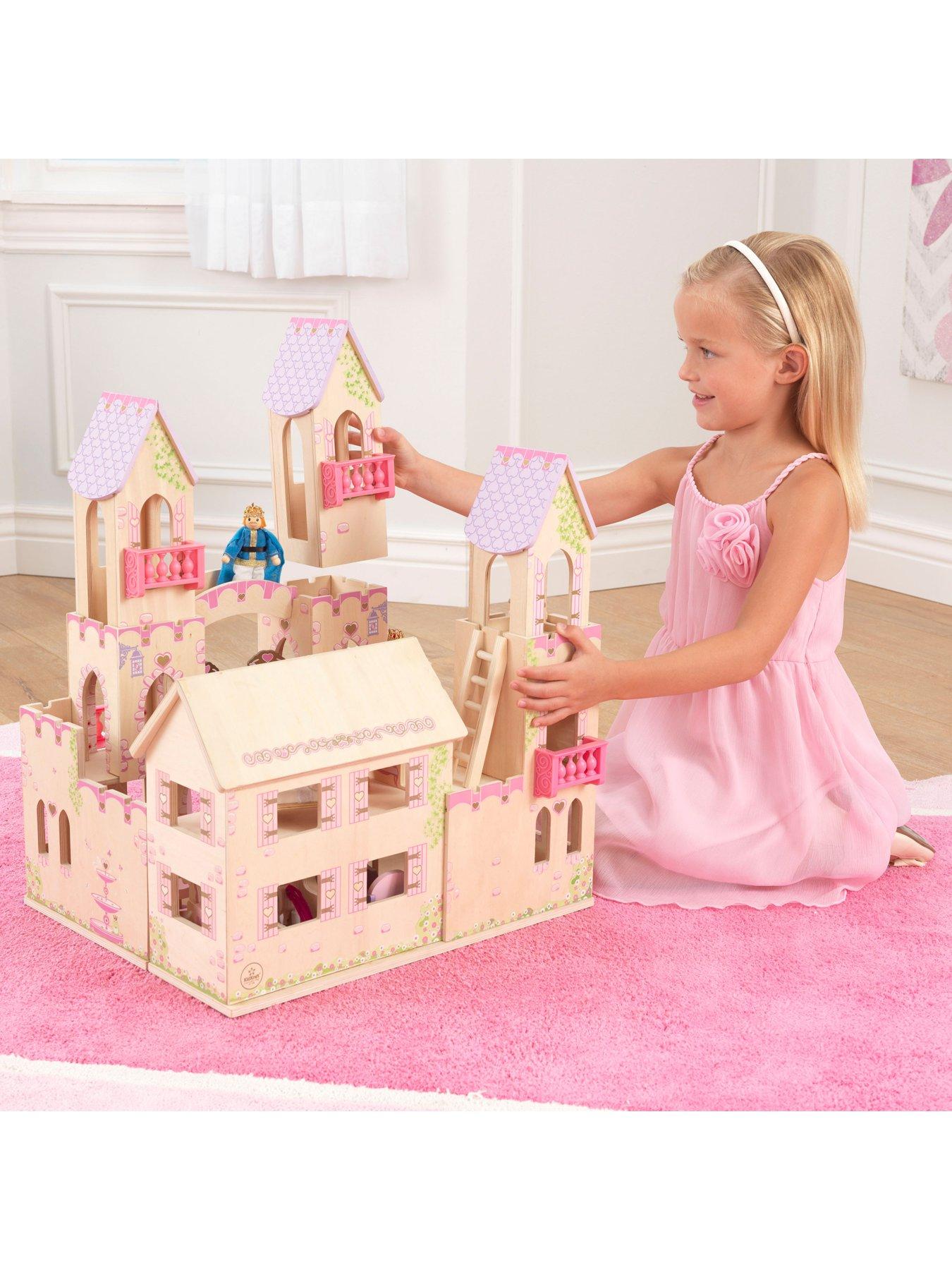 kidkraft princess castle wooden dolls house