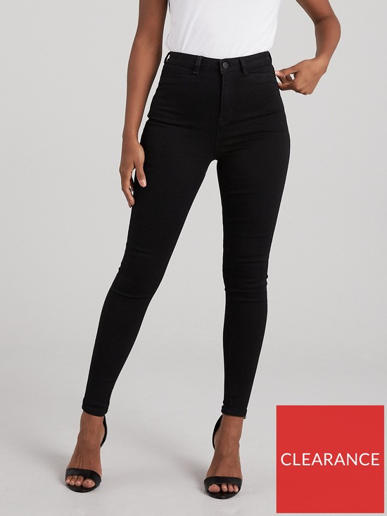 front image of v-by-very-addison-high-waisted-super-skinny-black