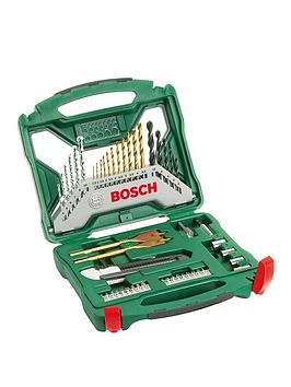 Product photograph of Bosch 50-piece X-line Accessory Set from very.co.uk