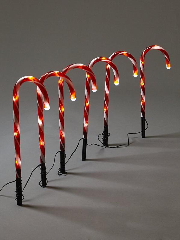Candy Cane Garden Stake Light Outdoor, Large Outdoor Candy Cane Decorations
