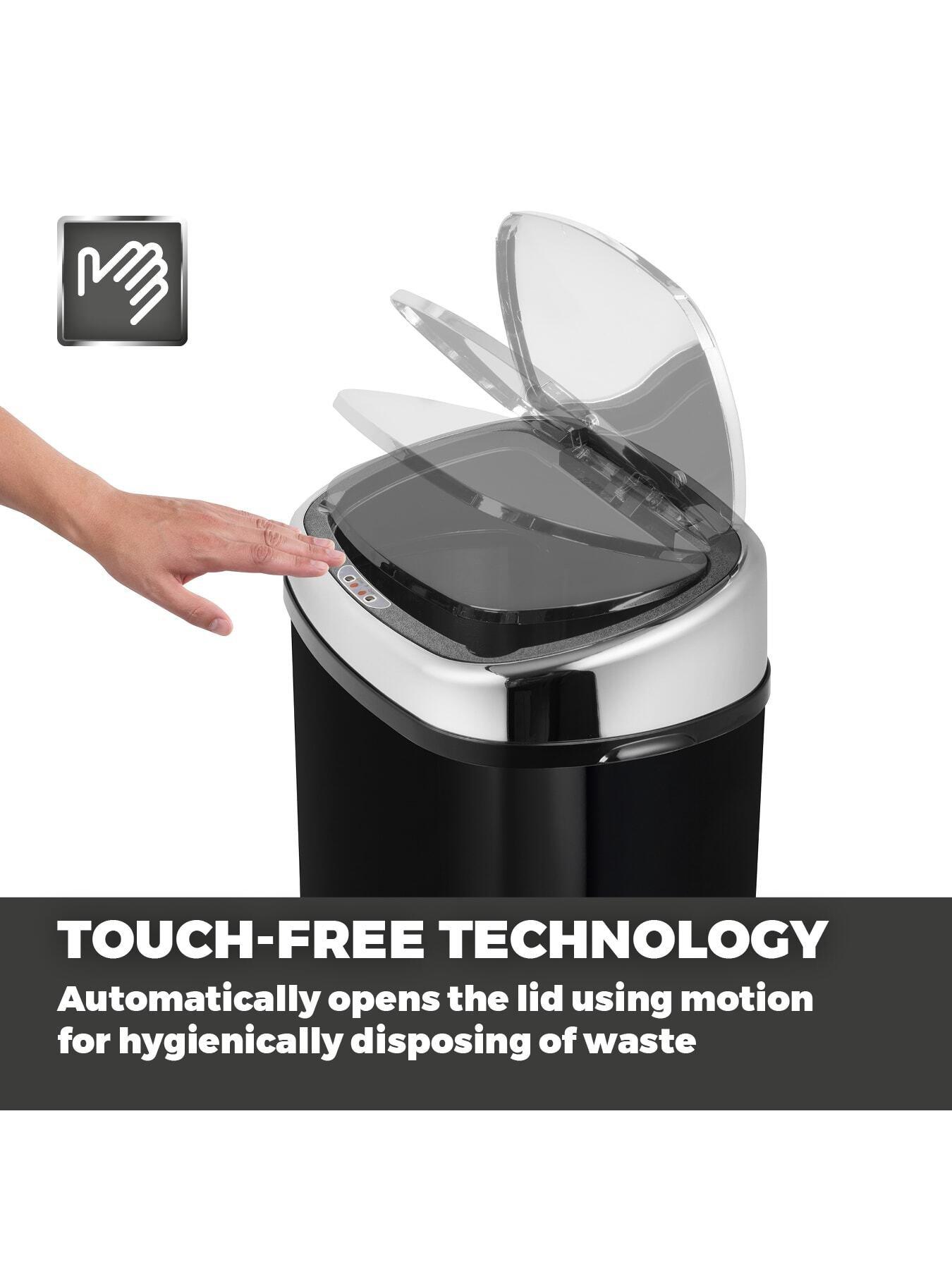 Image 3 of 8 of Tower 58-litre Square Sensor Bin in Black
