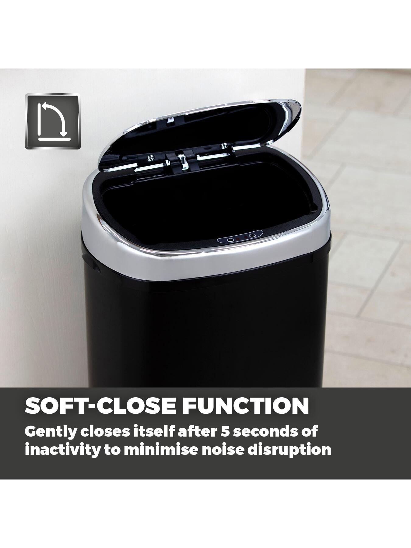 Image 4 of 8 of Tower 58-litre Square Sensor Bin in Black